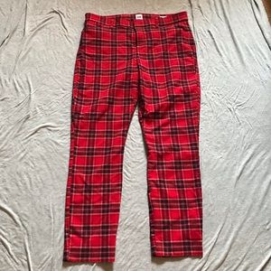 Pants - red plaid for the punk rocker you were meant to be